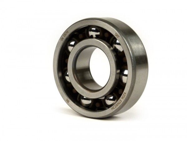 Ball bearing for crankshaft -MALOSSI- 6204 (20x47x14mm) - C3H polyamide, ball Ø=9.5mm - (used for crankshaft CPI / Minarelli 50cc (type MA, MY, CW, CA, CY), Vespa V50, V90, PV125, ET3, PK S, PK XL (flywheel side))