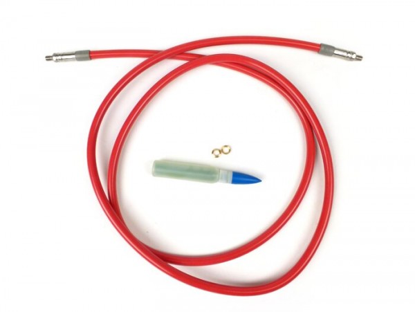 Brake hose -SPIEGLER MODULAR (without fittings)- Vespa, Lambretta - red - 1400mm