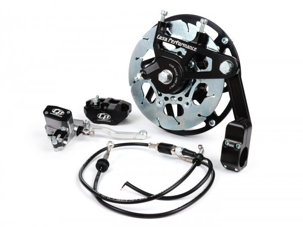 Disc brake Casadisc -CASA PERFORMANCE- Lambretta LI, LIS, SX, TV, DL, GP - incl. brake caliper - black