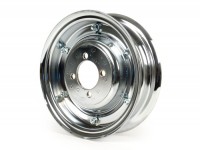 Wheel rim -OEM QUALITY 2.10-8 inch, steel - Vespa (type 4 inner holes) - Wideframe V1-15, V30-33, VU, VM, VN, VNA, VNB, VB, VBA, VBB, Hoffmann, ACMA - chrome