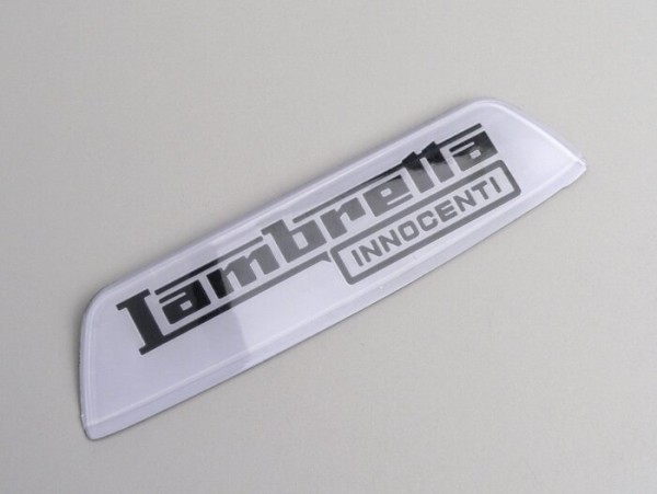 Badge arrière -LAMBRETTA- Lambretta Innocenti - LI (depuis 1968), LIS 125, SX