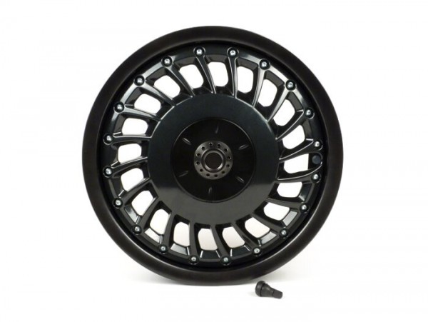 Wheel rim -PIAGGIO 3.00-12 inch- Vespa 946 - front - wheel rim matt anthracite, wheel rim hub shiny anthracite