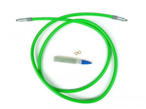 Brake hose -SPIEGLER MODULAR (without fittings)- Vespa, Lambretta - green - 1400mm
