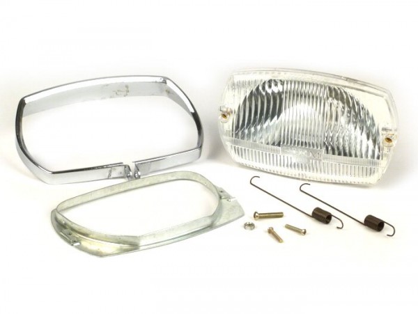 Kit de optique de phare -SIEM rectangulaire- Vespa V50 Special - 15W ampoule