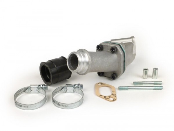 Intake manifold - for reed valve -POLINI 2-stud reed valve- Vespa PK S - CS=30mm (Polini-CP 24)