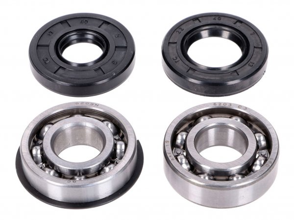 crankshaft bearing set incl. oil seals -101 OCTANE- for Puch Maxi E50 old engine type