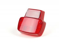 Rücklichtglas -BGM ORIGINAL Vespa Antik- Metall klein - Rot