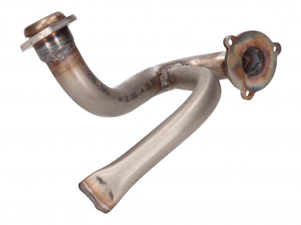 Exhaust manifold -101 OCTANE- unrestricted with dummy pitot tube - for Derbi Senda, Aprilia RX, SX, Gilera RCR, SMT - stainless steel
