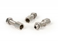 Adjuster screw set M7 x 25mm -CASA LAMBRETTA, Long Neck- stainless steel - 3 pcs