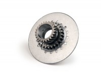 Clutch sprocket -DRT Vespa type 7 springs (Rally200, PX200, T5 125cc)- for genuine primary gear (helical) 65 tooth - 22 tooth