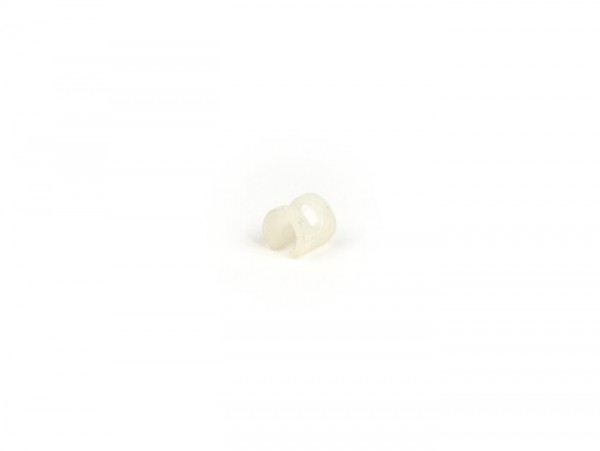 Plastic bush for cable nipple (lever adapter) -PIAGGIO- 5,5x7mm auf 8x8mm - used as sliding bush for cable nipple