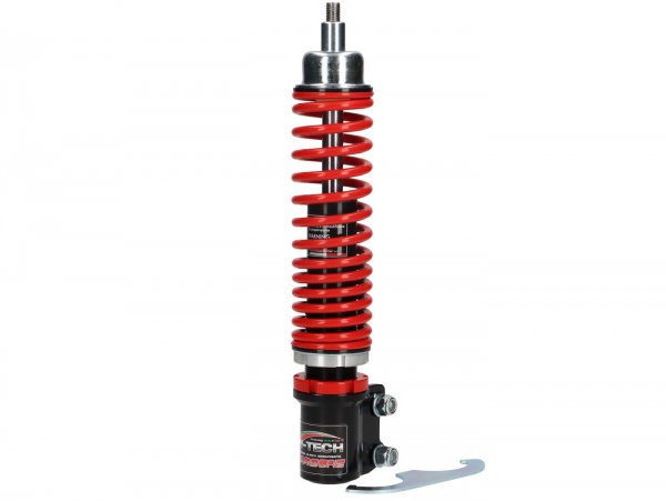 Shock absorber front -CARBONE HI-TECH- Vespa Primavera/Sprint 50-150 2017-2023 - 255-275mm - black/red