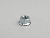 Nut with serrated flange -DIN 6923- M10 x 1.25 (used for crankshaft (drive side) Piaggio 50cc, Minarelli 50cc)