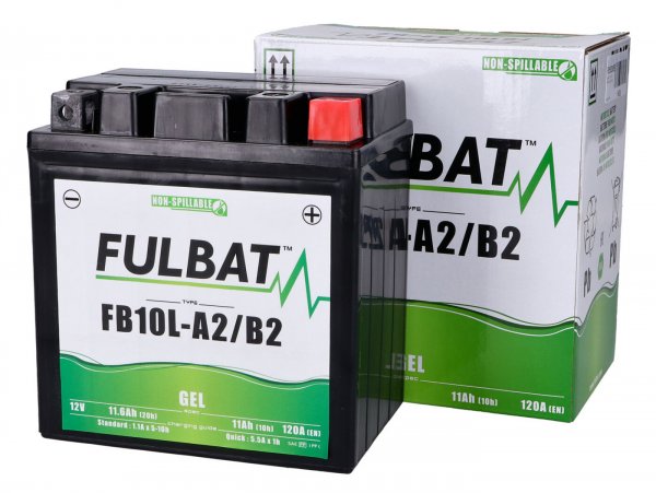 Batterie (Gel), wartungsfrei  -FULBAT FB10L-A2/B2, 12V 11Ah, 136x91x146mm