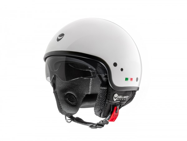 Helmet -HELMO MILANO- Demi jet, Puro, pearl white - XL (59cm)