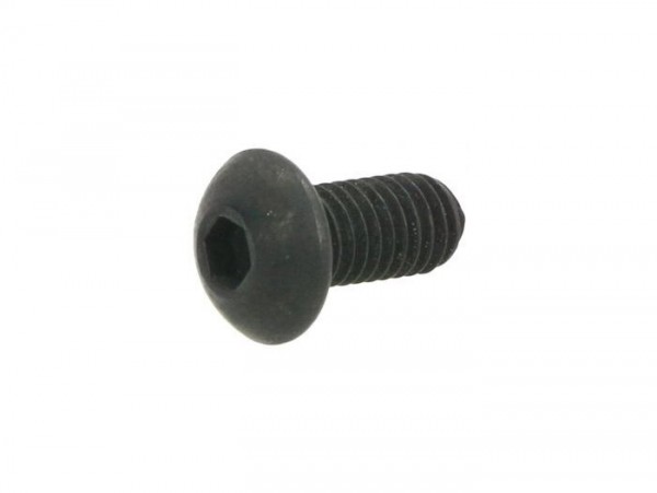 Schraube Innensechskant-Flachkopf -ISO 7380- M5 x 10mm, schwarz - verwendet für Auspuffblende