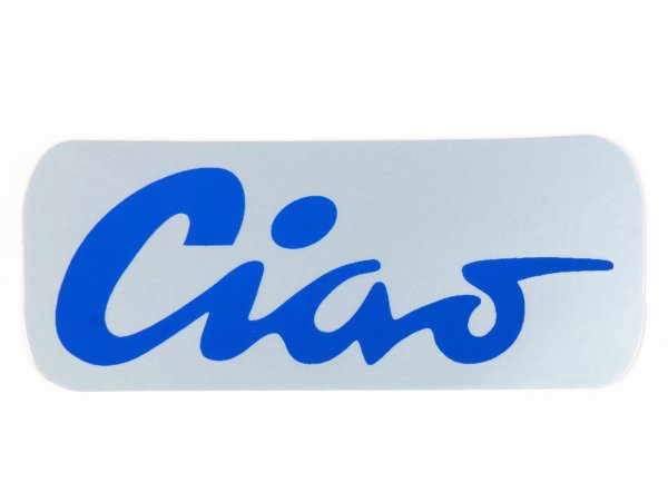 Schriftzug für Tank -CIAO Aluminium, blau- Piaggio Ciao
